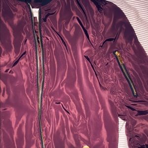 New Charlotte Russe maroon Bomber Jacket!!! SOLD
